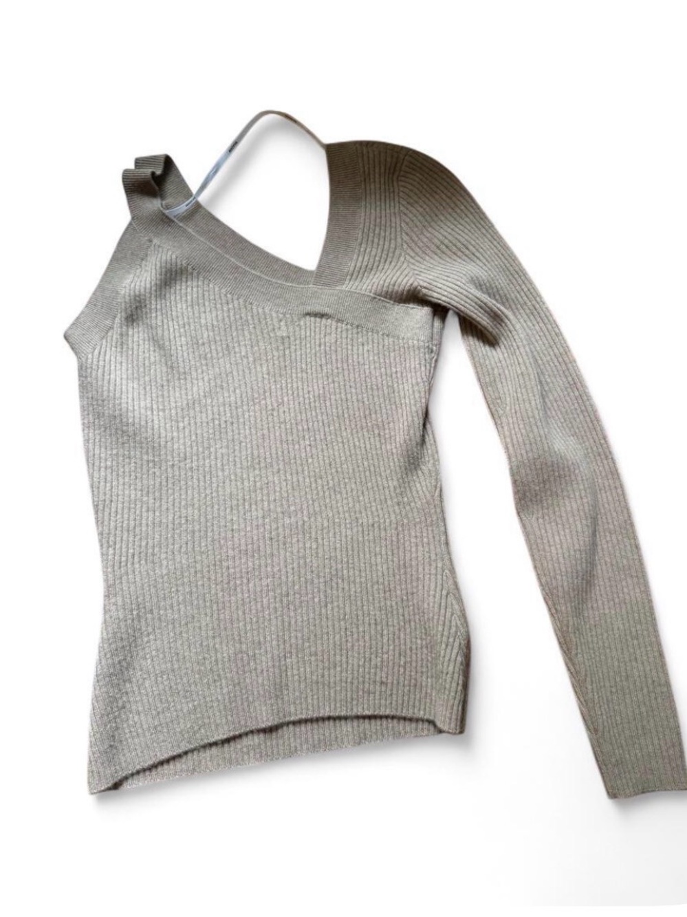 NAADAM Asymmetrical Ribbed Cashmere Sweater - Picture 2 of 4